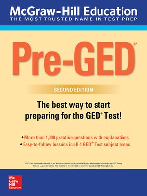 cover image of McGraw-Hill Education Pre-GED with Downloadable Tests